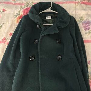 Cinzia Rocca Wool Coat - Due Double Breasted Ruffle Collar
